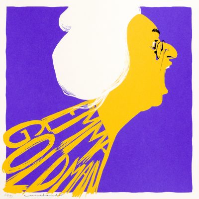 Portrait dessin pour affiche serigraphie d'emma goldman par Chloé cruchaudet